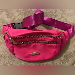 NWOT Pink Fanny Pack - double zipper adjustable strap hip or crossbody